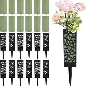 Green Floral Foam Stakes with Black Holders